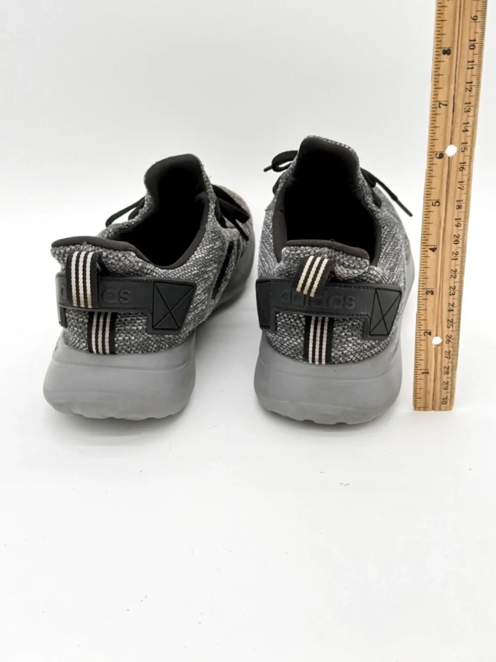 adidas Lite Racer BYD Mens Running Shoes Size 10.5 Gray Black Cloudfoam Sneakers